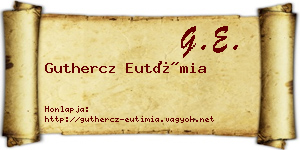 Guthercz Eutímia névjegykártya